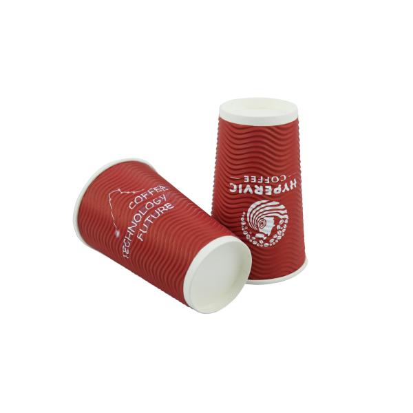 Logo Printed 16oz Cold Drink Cups With Lids , Heat Insulated Disposable Beverage Cups
