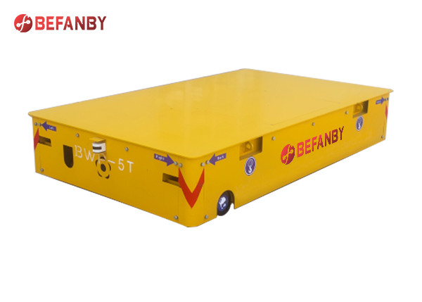 Heavy Duty Trackless Transfer Cart 10 Ton For Steel Plant