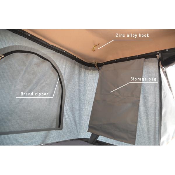 Canvas Fabric Single Layer Mechanically Operated Hard Shell Roof Tent