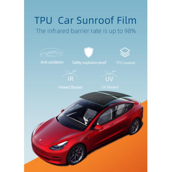 Protector a prueba de explosión TPU Techo solar PPF Ventana de cristal de ventana de automóvil Tinta de ventana de vidrio película solar Film de techo de automóvil Film de claraboya