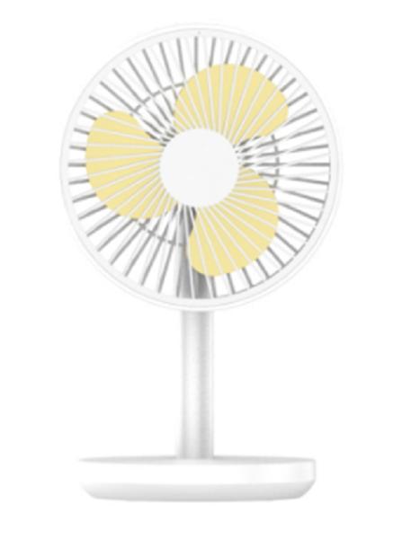 Ventilador de motor sin escobillas recargable (azul/blanco),batería de 3600 mAh,material ABS+PP,carga de entrada de 5V, para el hogar, la oficina y el exterior