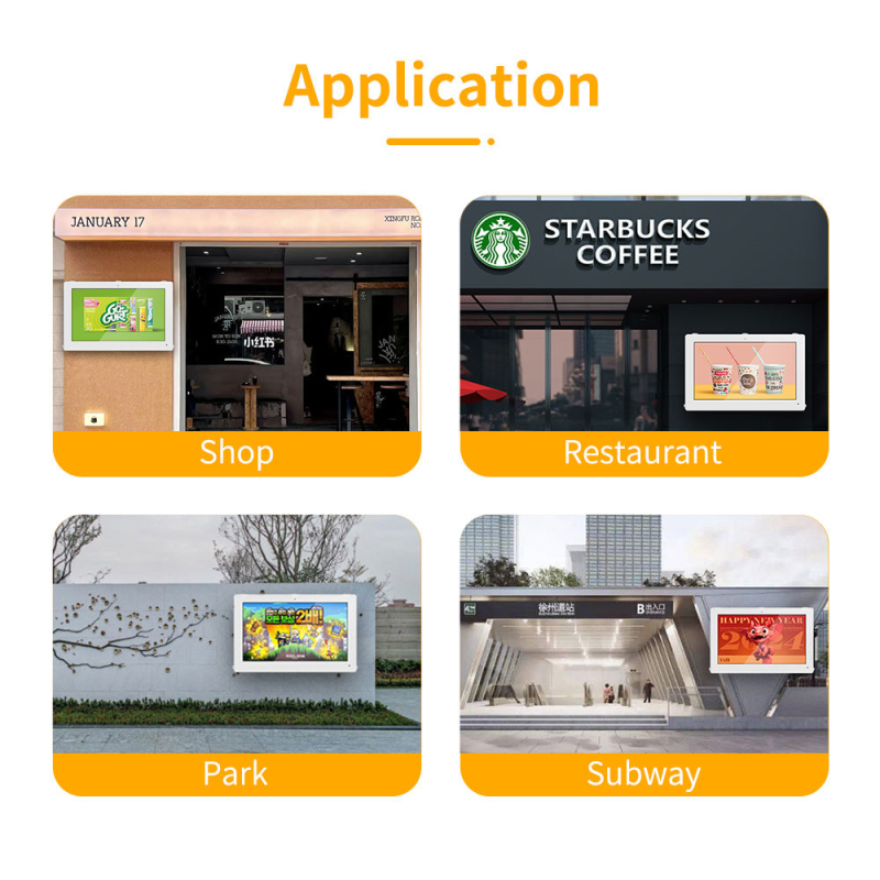 32 43 55 Inch Ip65 Waterproof Outdoor Tv Lcd Wall Mount Digital Signage Advertising Display Wall Mount Lcd Outdoor