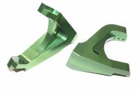 Les pièces usinées en aluminium de haute précision avec la couleur jaune vert-bleu anodisent