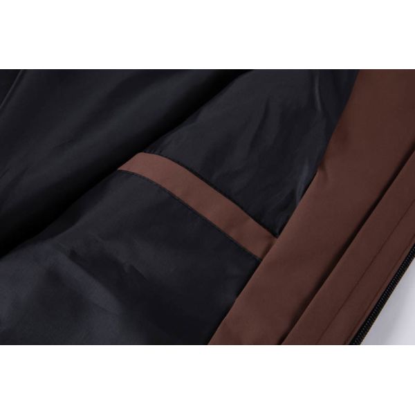 Men's 10000mm Waterproof Windproof Classic Jacket with Adjustable Fit and Color-Block Design