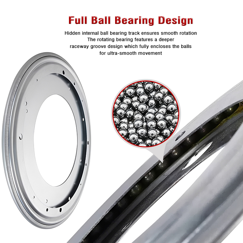 360 Degree Free Rotating Iron Turntable Galvanized Hollow Round Full Ball Bearing Swivel Base for Display Stand & Desk