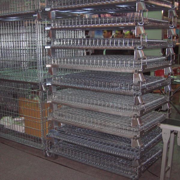 Folding Metal Storage Rack Pallet Foldable Metal Storage Shelf Box Customized
