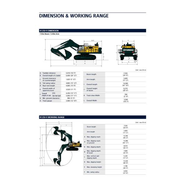 Brand New Korea Hyundai Excavator HX1250 Jindongyu Machinery