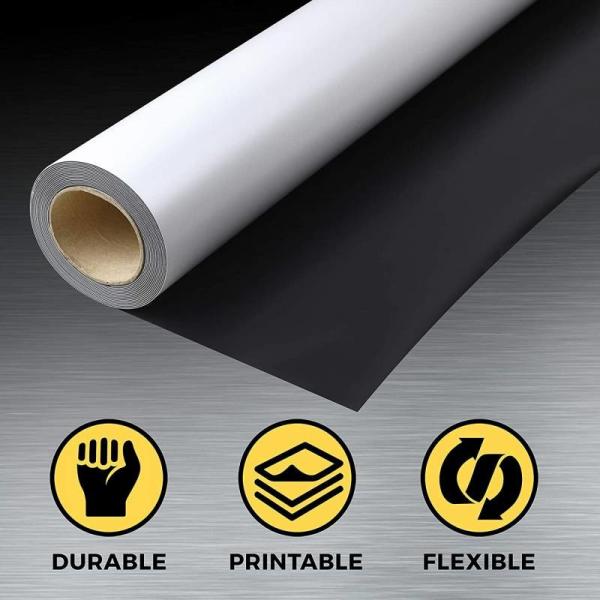 Black 10x24 Magnetic Car Door Signs Flexible Magnetic Material