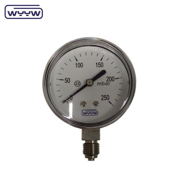 MMWC & Mbar 63mm Capsule Pressure Gauge Manometer Stainless Steel Material