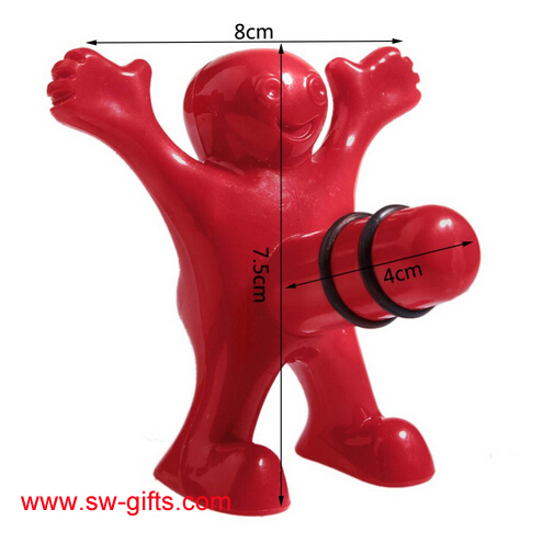 New Kitchen Bar Red Fun Happy Man Wine Beer Soda Bottle Novelty Opener Stopper