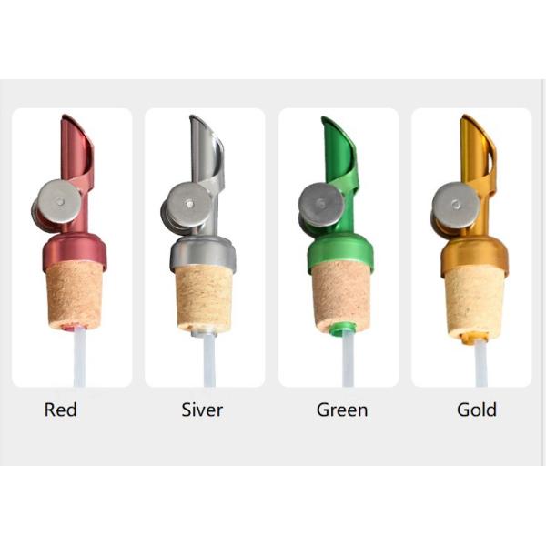 Factory Wholesale 12cm Weighted Oil Pourer, Self Closing Spout, 4 Colors Available Siver/Gold/Red/Green