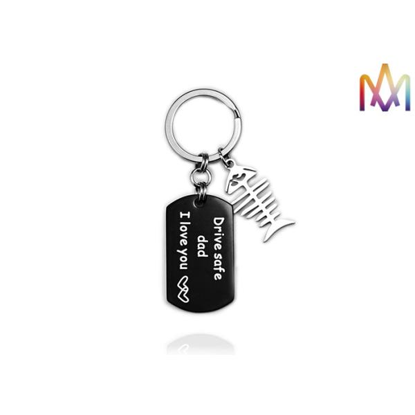 22 x 39mm 304 Stainless Steel Custom Shaped KeyChains