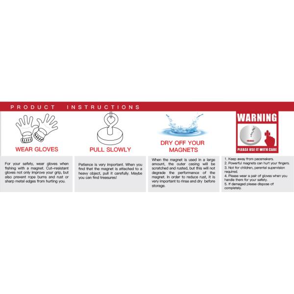 Винтовой размер M10 Мощный одноличный рыболовный магнит Сверхсильный Магнитный рыболовный набор Постоянный