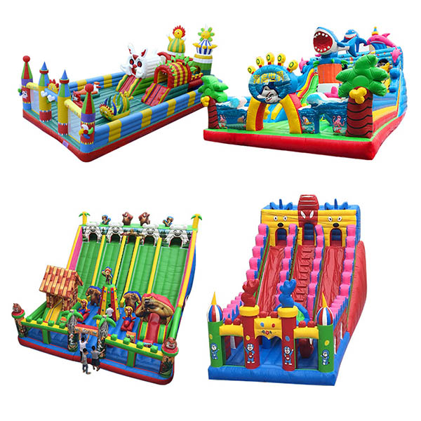 Ocean Themed Commercial Bounce House With Slide PVC Tarpaulin Material