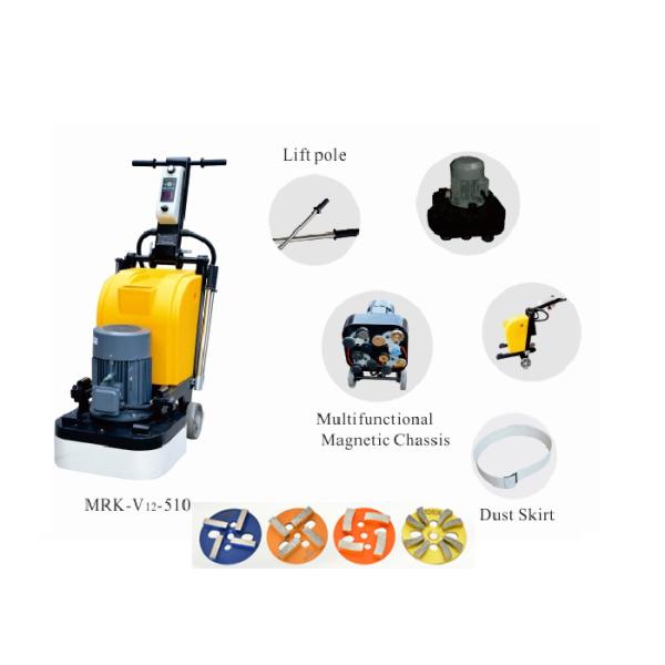 Эпоксидная смола 12 дисков покрывая конкретного точильщика пола с мотором 5KW