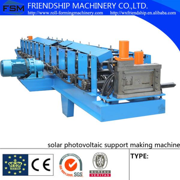 Photo Voltatic C / U Rack Roll Forming Machine 0.6 - 1.2mm Polished
