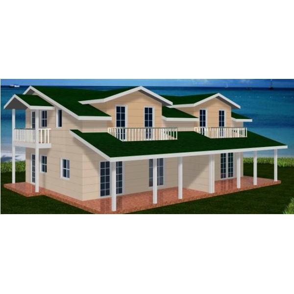 Modern Light Steel Prefab House / Light Steel Frame Homes For Apartment