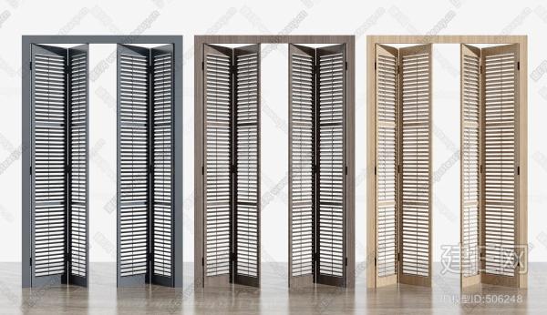 Non Thermal Break Aluminium Mesh Sliding Doors , Louver Folding Doors