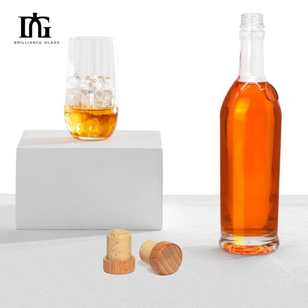 Matte Black Glass Bottles for Spirits 500ml Capacity and Acceptable Customized Logo