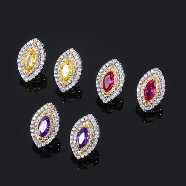 Marquise Shape Exclusive Craftsmanship Earring Gemstone Zircon Bridal Jewelry