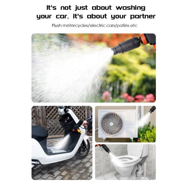 300W 24V Electric Pressure Washer with Hose Reel Green Electric Portable High Pressure Cleaner Machine Cordless Pressure