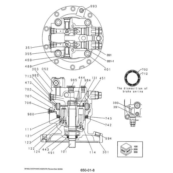 SK200-6E YN15V00025F4 Swing Gearbox Slew Reduction Aftermarket Excavator Parts