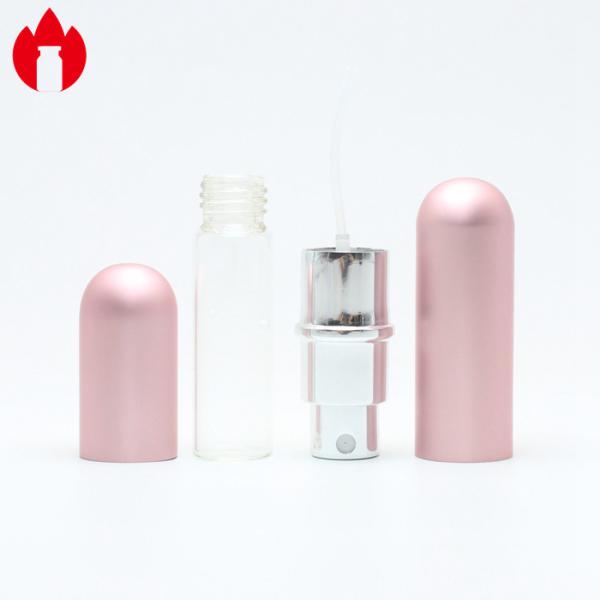Pink Screw Neck 5ml Perfume Glass Vial Borosilicate