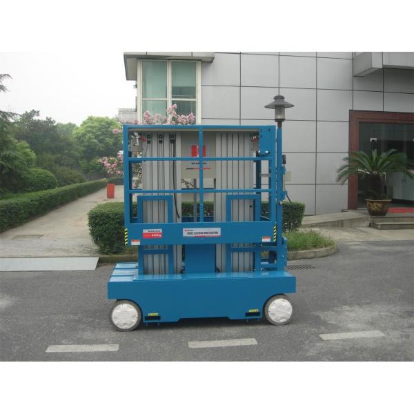 Double mât d'ascenseur aérien monté par camion autopropulsé pour des immeubles de bureaux