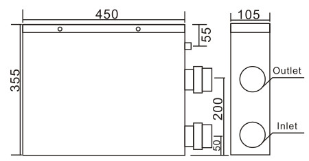 Durable Electric Water Swimming Pool Heaters 220V 5.5KW 2 Years Guarantee
