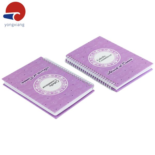 Full Color Custom Weekly Planner Purple Spiral Notebook Features Drawstring And Functional Pocket