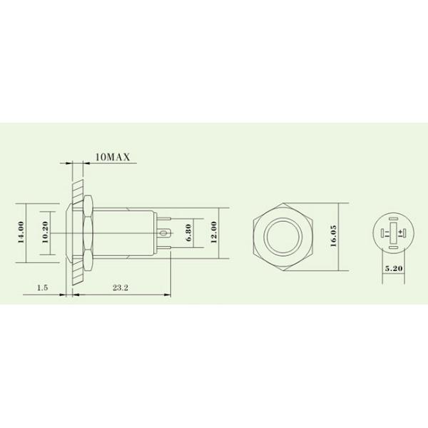 структура переключателя кнопки PBT 12mm мгновенная запирая на задвижку низкопробная