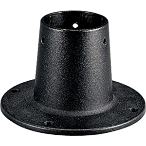 Чернопокрытая наружная светильница с стальным материалом и базой столба на пирсе