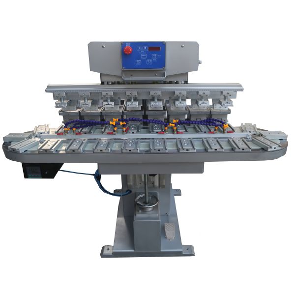 8 Color Rotary Pad Printing Machine Semi Automatic For Industrial Products