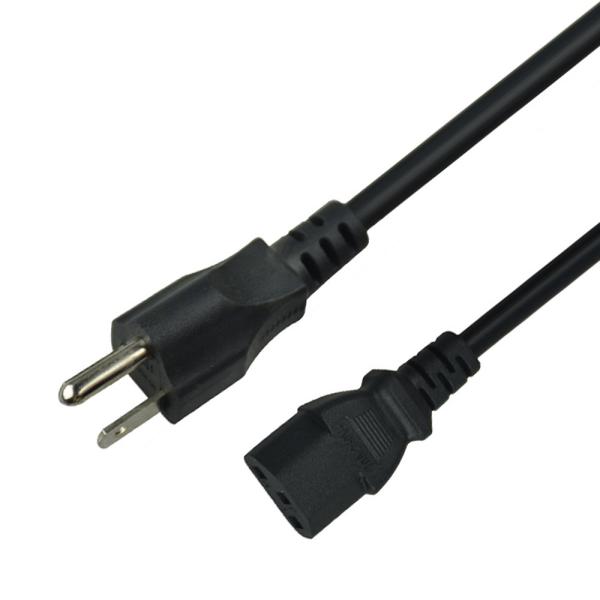 1m 1.5m C13 USA Power Cord 3 Pin US AC Power Cord For Home Appliance