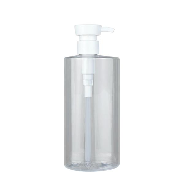 Nouveau design de récipients cosmétiques 150ml/500ml emballage de soins de la peau bouteille en PET à dégradation blanche avec pompe à lotion