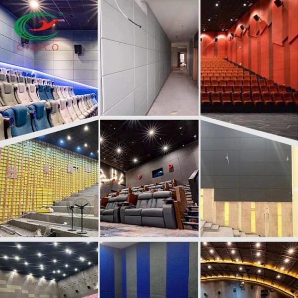 SGS Nontoxic Fabric Acoustic Panel Noise Absorbing For Auditorium Walls