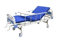 Dossier médical détraqué de lit de salle d'hôpital deux réglable avec la table de salle à manger