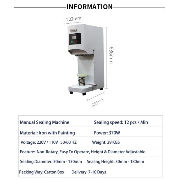 Автоматическая пластиковая машина 370w 30pcs/min запечатывания крышки чашки
