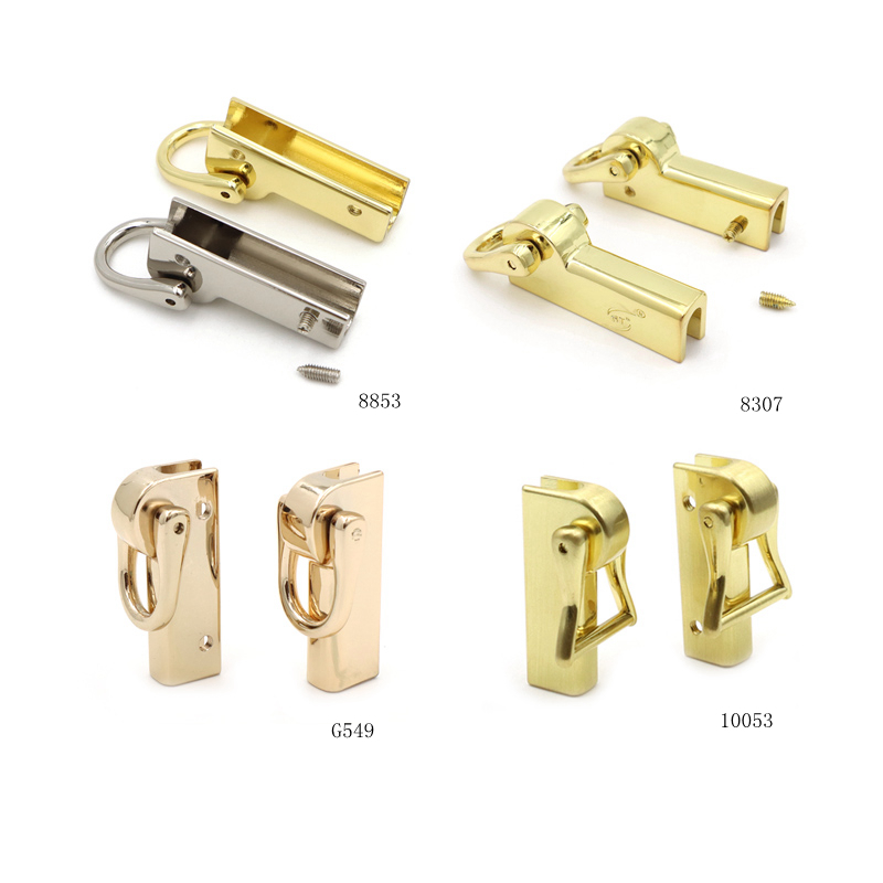 80mm Light Gold U Shape Clip Custom Branding Metal Edge Clip For Bag Making