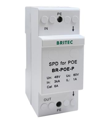 BR-POE-P Spd Data Signal Protector Poe Surge Arrestor 48V China ethernet surge protection devices poe lightning POE camera