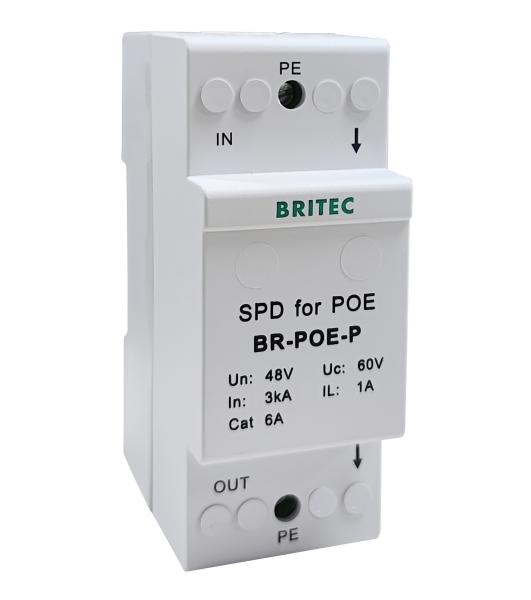 BR-POE-P Spd Data Signal Protector Poe Surge Arrestor 48V China ethernet surge protection devices poe lightning POE camera