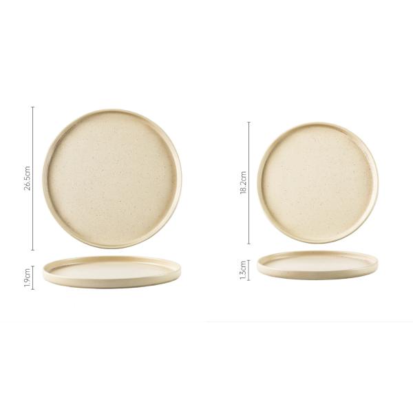 Cream White Rustic Ceramic Dinnerware Rustic Porcelain Dinnerware FDA EU Certificate