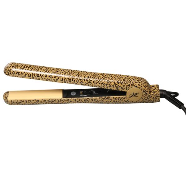 Pure ceramic Leopard grain temperture control hair straightener iron