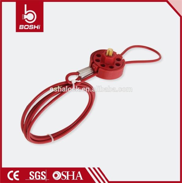 BD-L31 encryption alloy lock Steel wire rope Lockout for cable ,Brady Wheel Cable Lockout