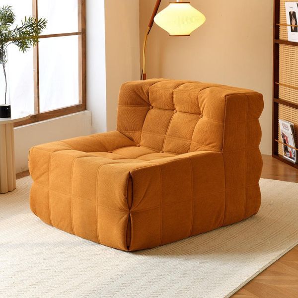 Living Room Bean Bag Chair Lounge Sofa Fabric Upholstery Leisure 35D Sponge Sofa Boneless Chair Compressed Sofa for Living Room