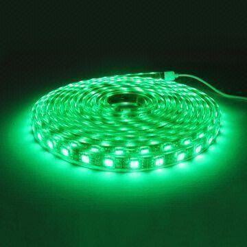 Waterproof IP65 green 50000 hours 300 leds / 5 Meter 1.2A SMD led strip light
