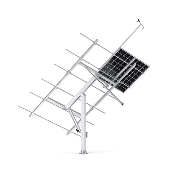 Two Axis GPS Solar Tracking System 2Kw Slewing Drive Linear Actuator