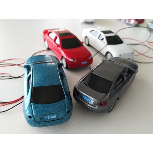 1:50 scale ABS plastic  model painted  light car with LED for HO scale model train layout