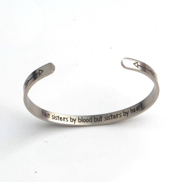 ODM Wrist Bangle Bracelet , C Shape Sterling Silver Bangles For Women