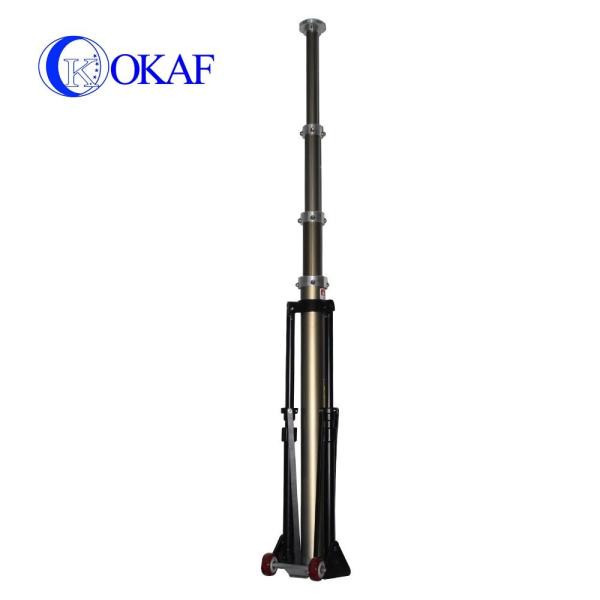 Aluminum 4.2M 5.7M 120N Pneumatic Telescopic Antenna Mast